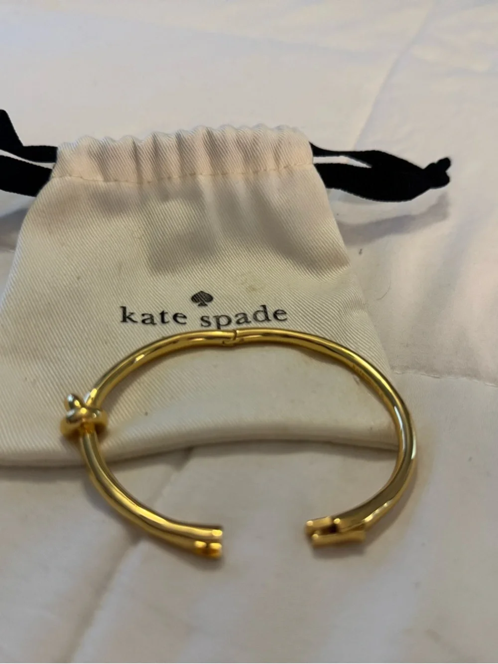 kate spade Gold Knot Open Bangle Bracelet - Picture 2 of 3